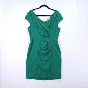 Muxxn Green Formal Party Office Short Bodycon Dress Size 2XL